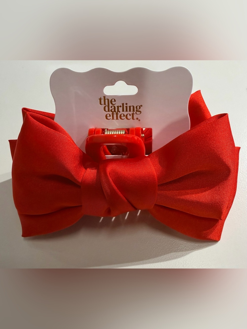 The Darling Effect Red Bow Hair Claw Clip - Women's Hair Styling
